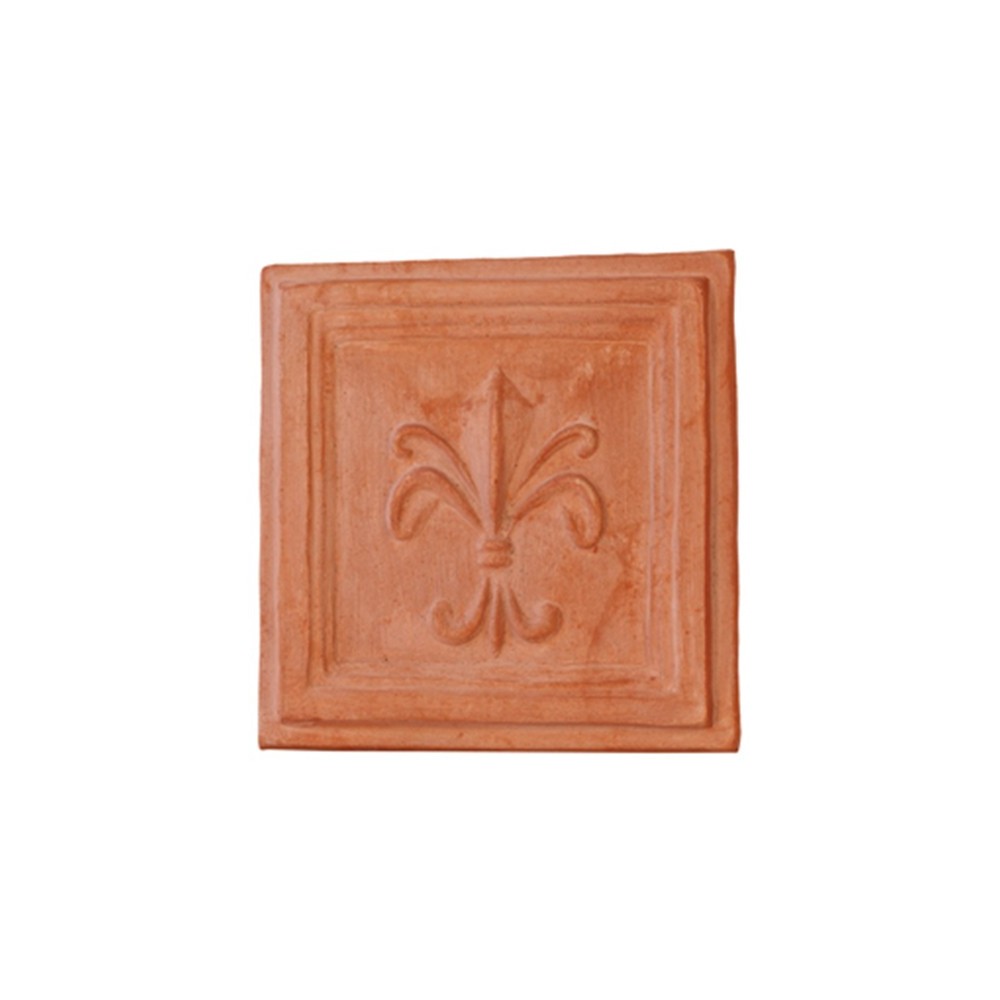 Terracotta lily coat of arms